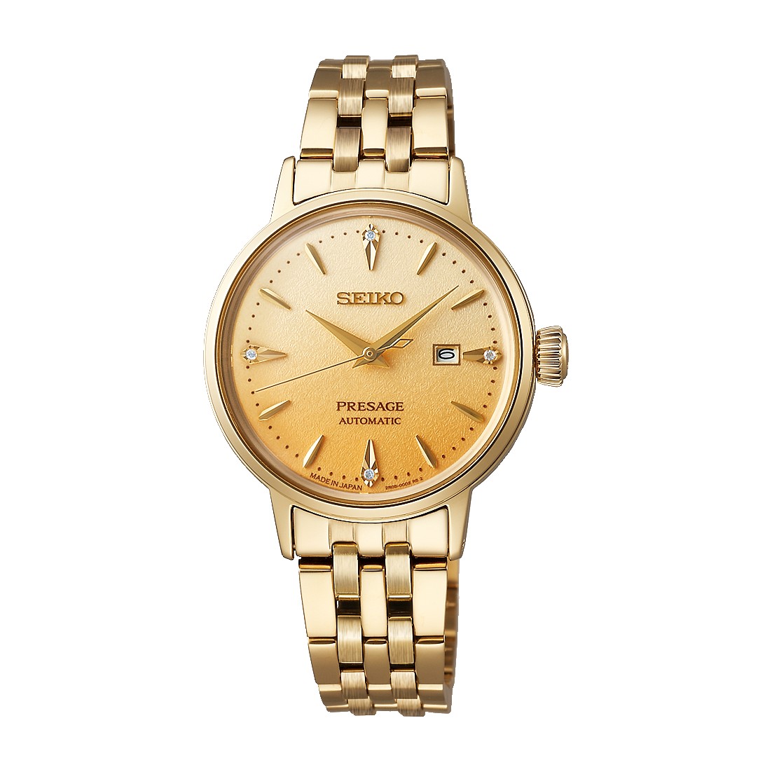 SRE018J1 Seiko Presage ‘Eggnog’ Diamond-set 30mm Cocktail Time