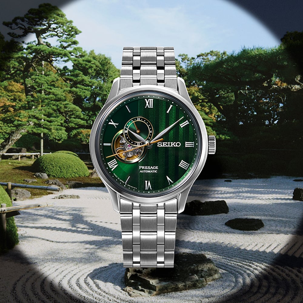 SSA463J Seiko Presage ‘Japanese Zen Gardens’ in Fern green