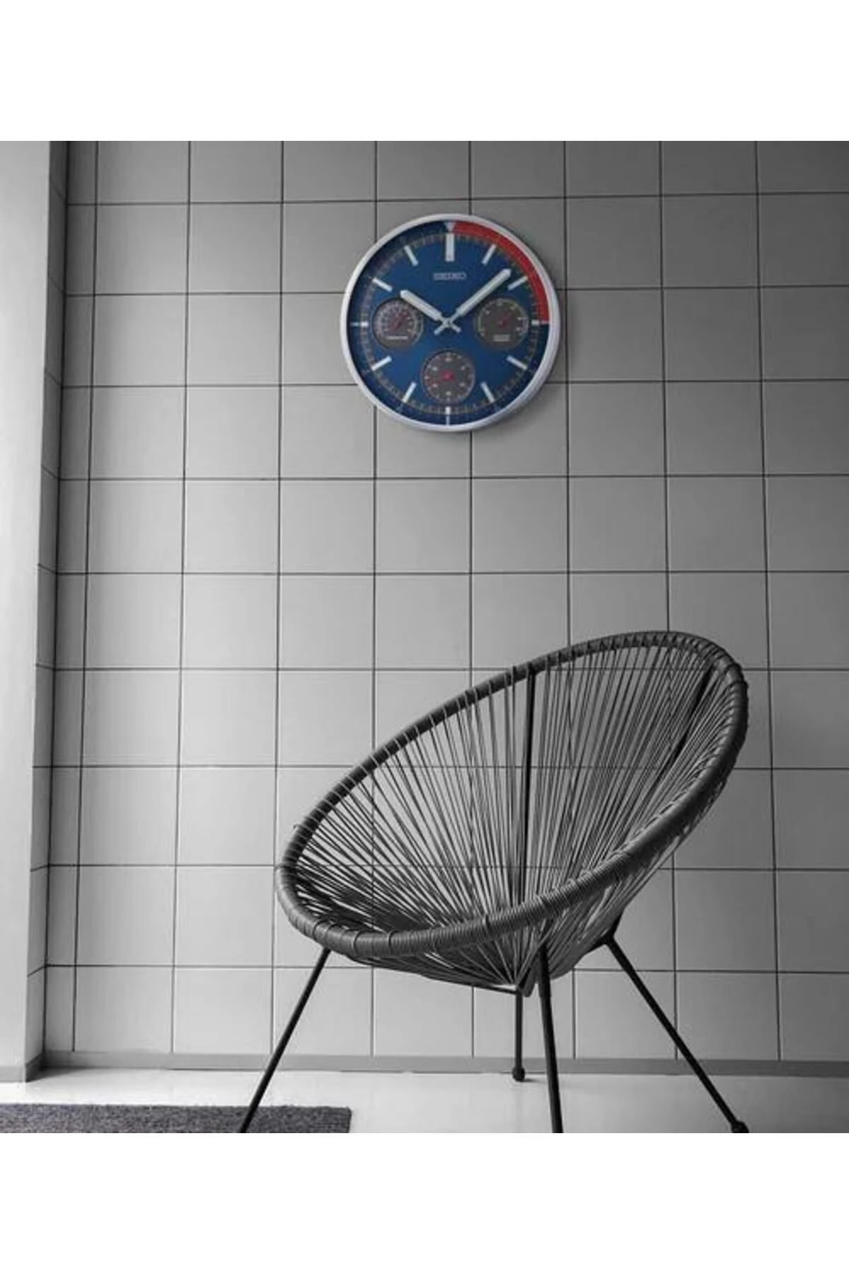 QXA822S ALÜMİNYUM KASA TERMOMETRE VE NEMÖLÇER DUVAR SAATİ