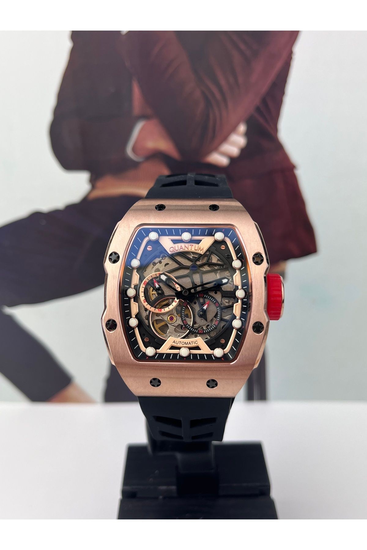 ROSE GOLD OTOMATİK SPOR KOL SAATİ 5 ATM SU GEÇİRMEZ 2 YIL GARANTİLİ