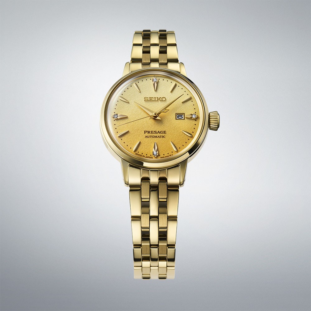 SRE018J1 Seiko Presage ‘Eggnog’ Diamond-set 30mm Cocktail Time