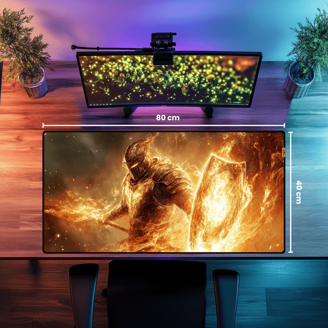 Fire Knight - Mouse Pad & Desk Mat