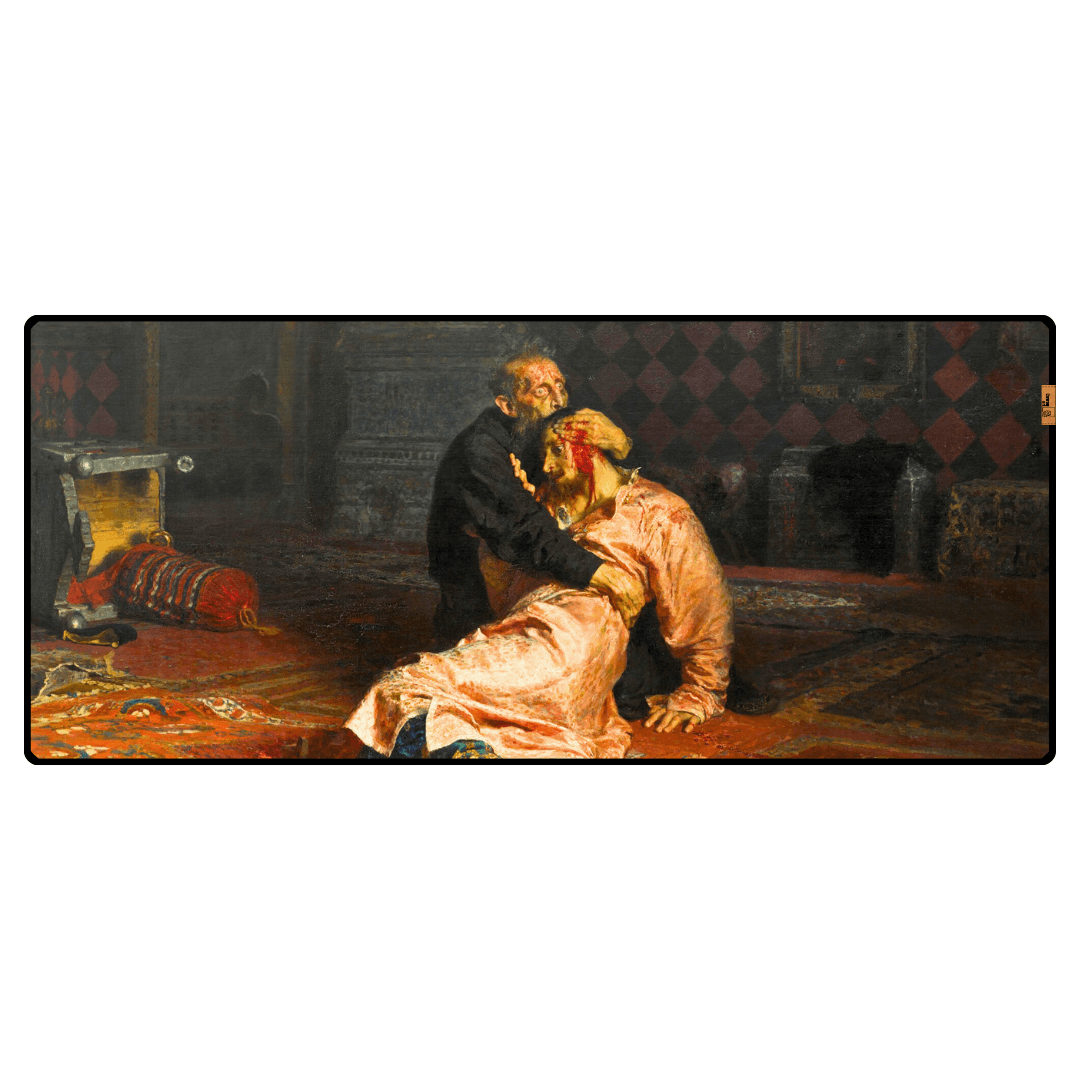 Korkunç Ivan ve Oğlu İvan (Ivan the Terrible and His Son Ivan) - Ilya Repin - Mouse Pad & Masa Matı