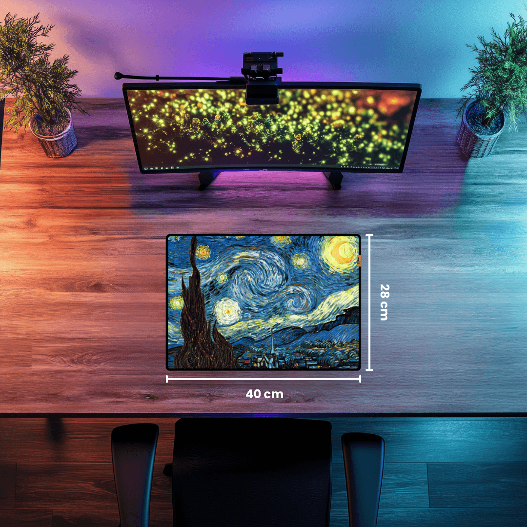 Yıldızlı Gece (The Starry Night) - Vincent van Gogh - Mouse Pad & Masa Matı