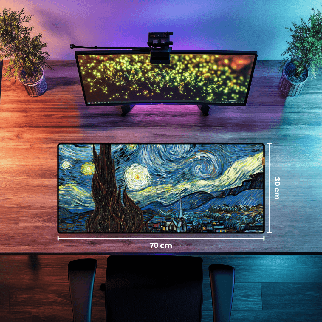 Yıldızlı Gece (The Starry Night) - Vincent van Gogh - Mouse Pad & Masa Matı