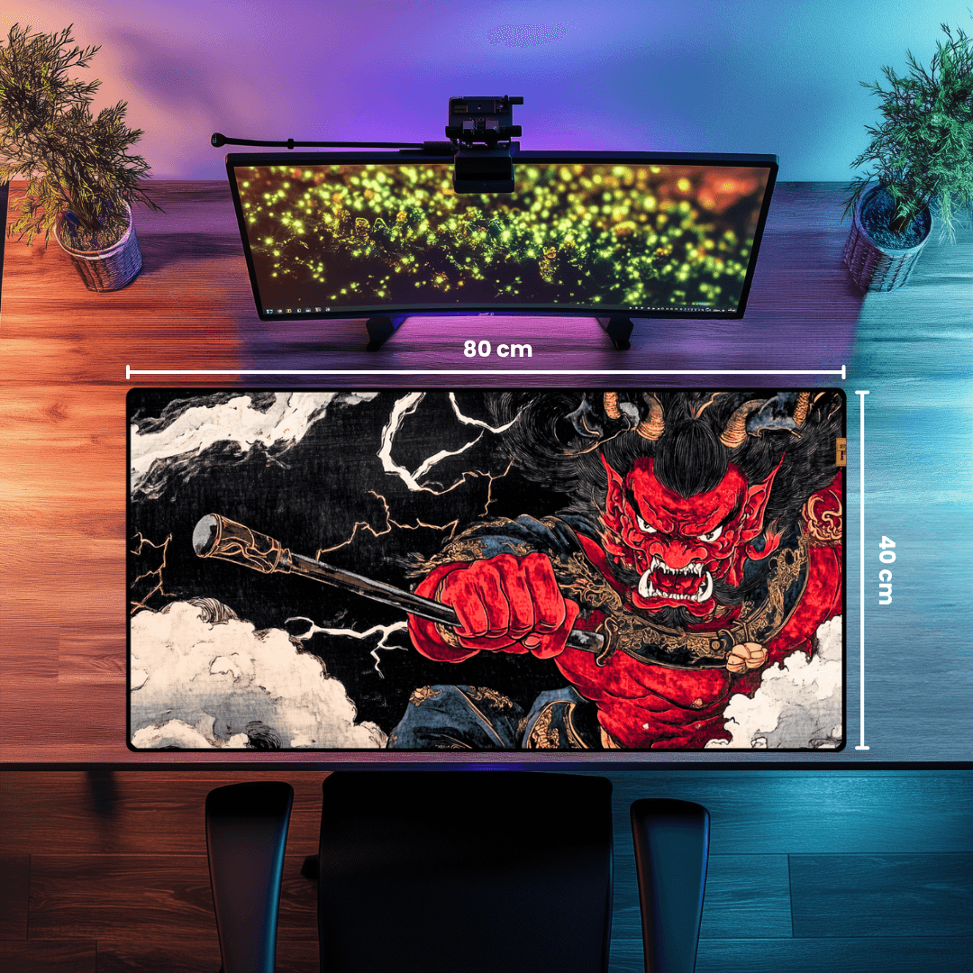 Japanese Oni - Mouse Pad & Desk Mat