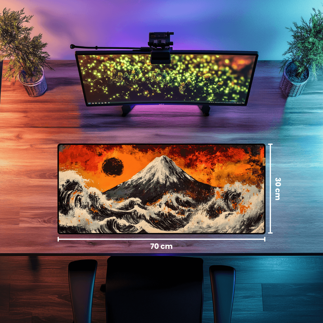 Mountains and Waves - Mouse Pad & Desk Mat