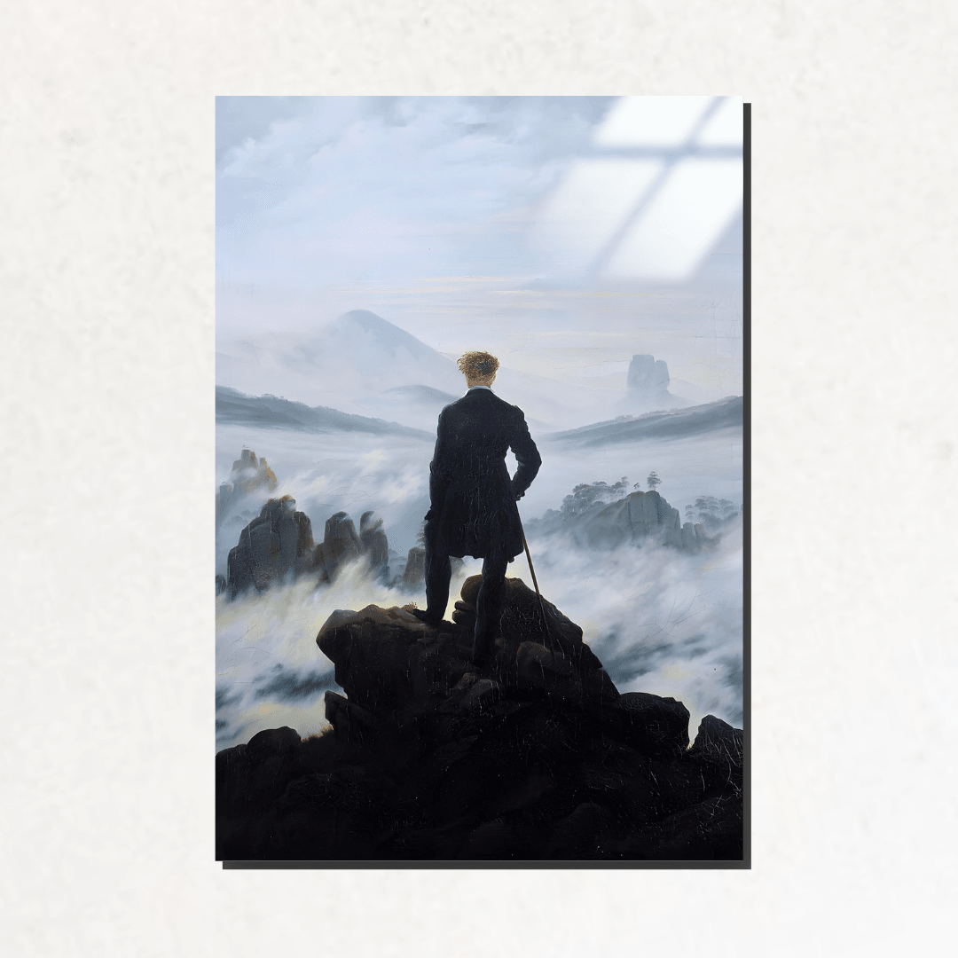 Bulutların Üzerinde Yolculuk (Wanderer above the Sea of Fog) - Caspar David Friedrich