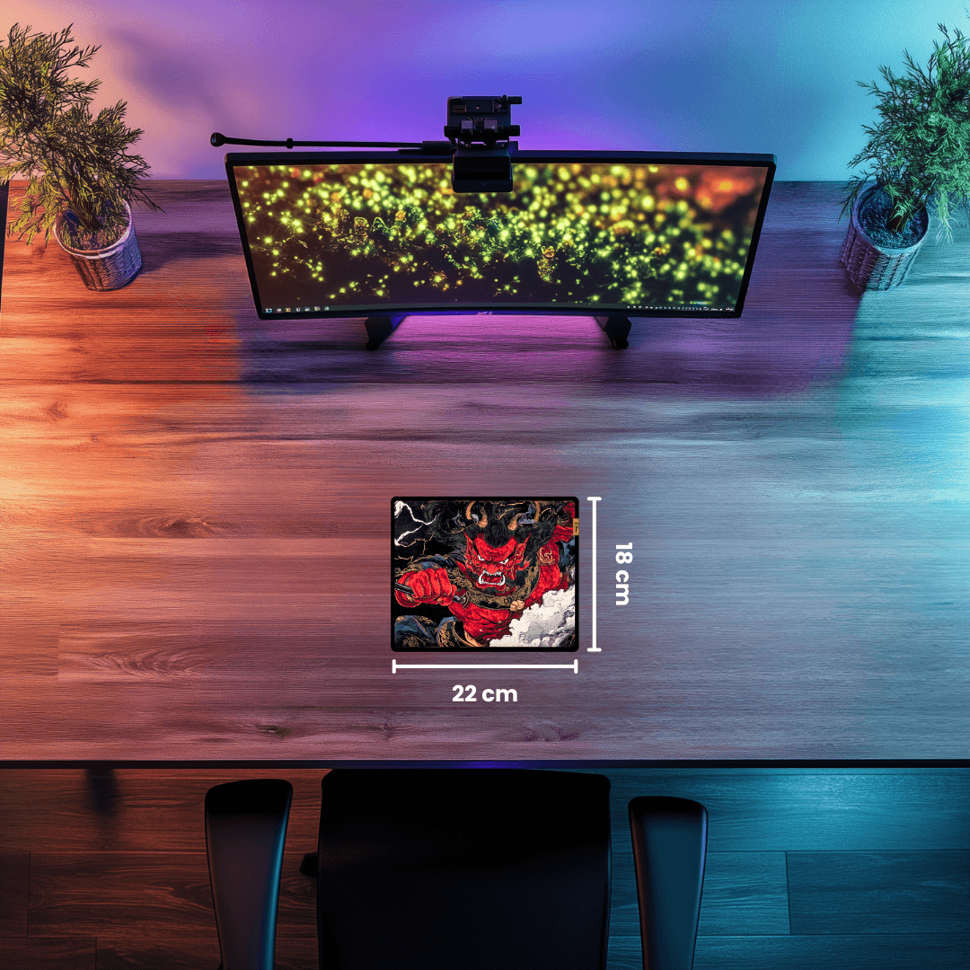 Japanese Oni - Mouse Pad & Desk Mat