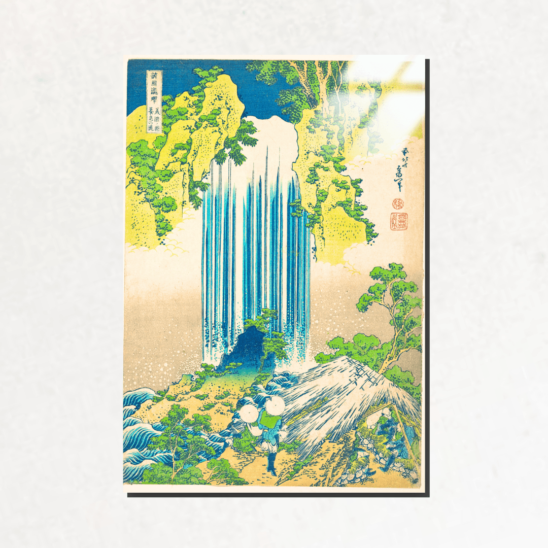 Yoro Şelalesi, Mino Eyaleti (Yoro Waterfall, Mino Province)-Katsushika Hokusai