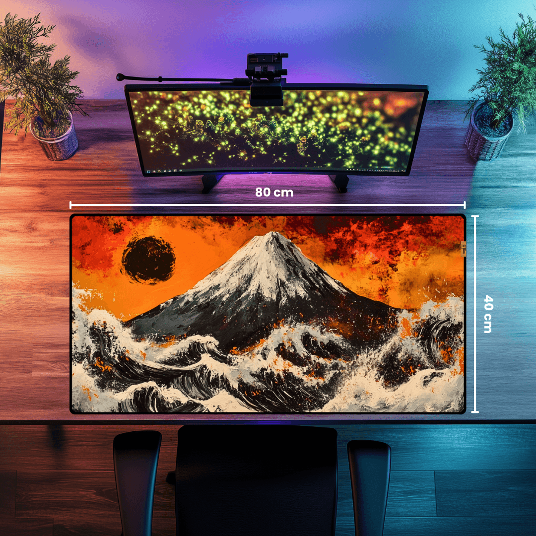 Mountains and Waves - Mouse Pad & Desk Mat