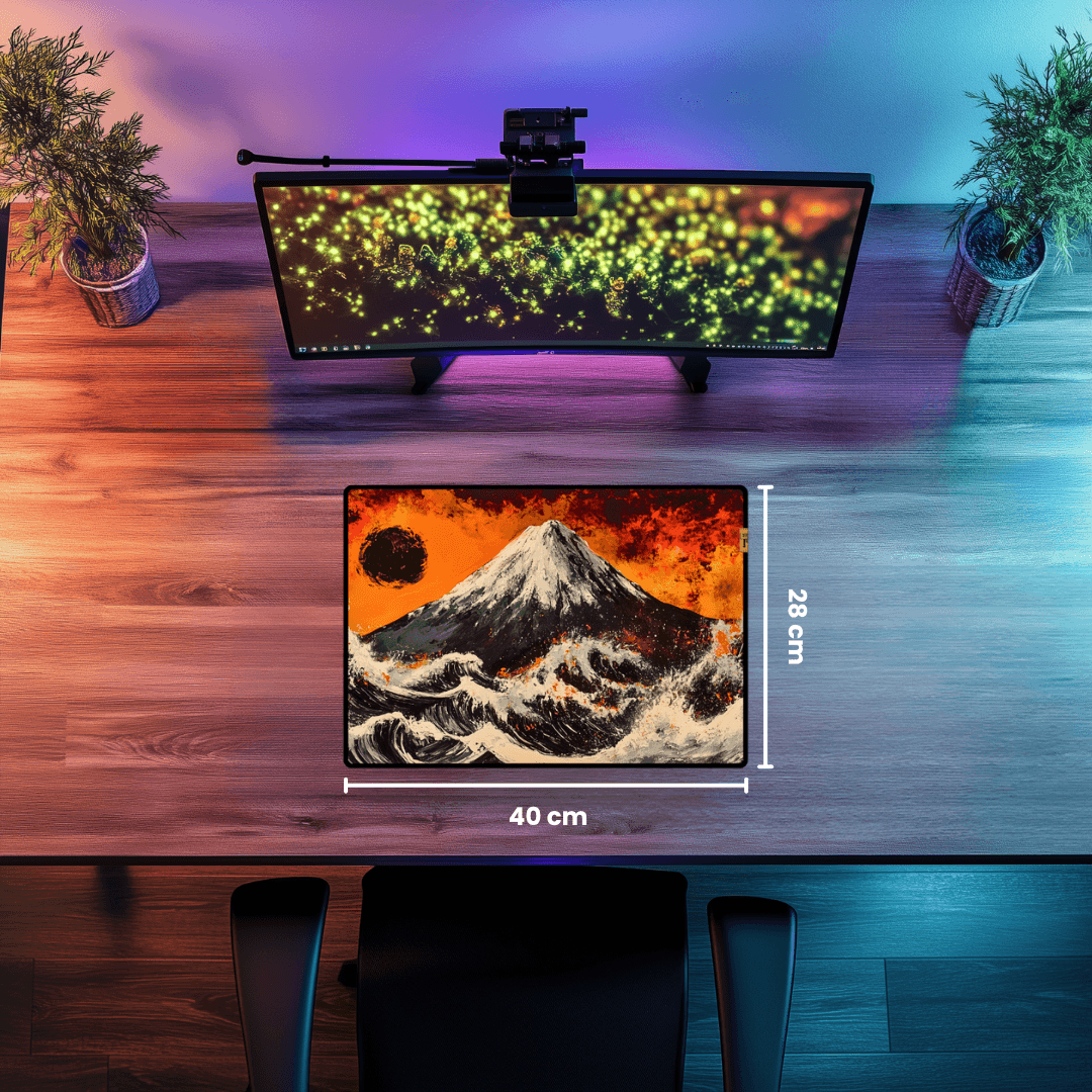 Mountains and Waves - Mouse Pad & Desk Mat