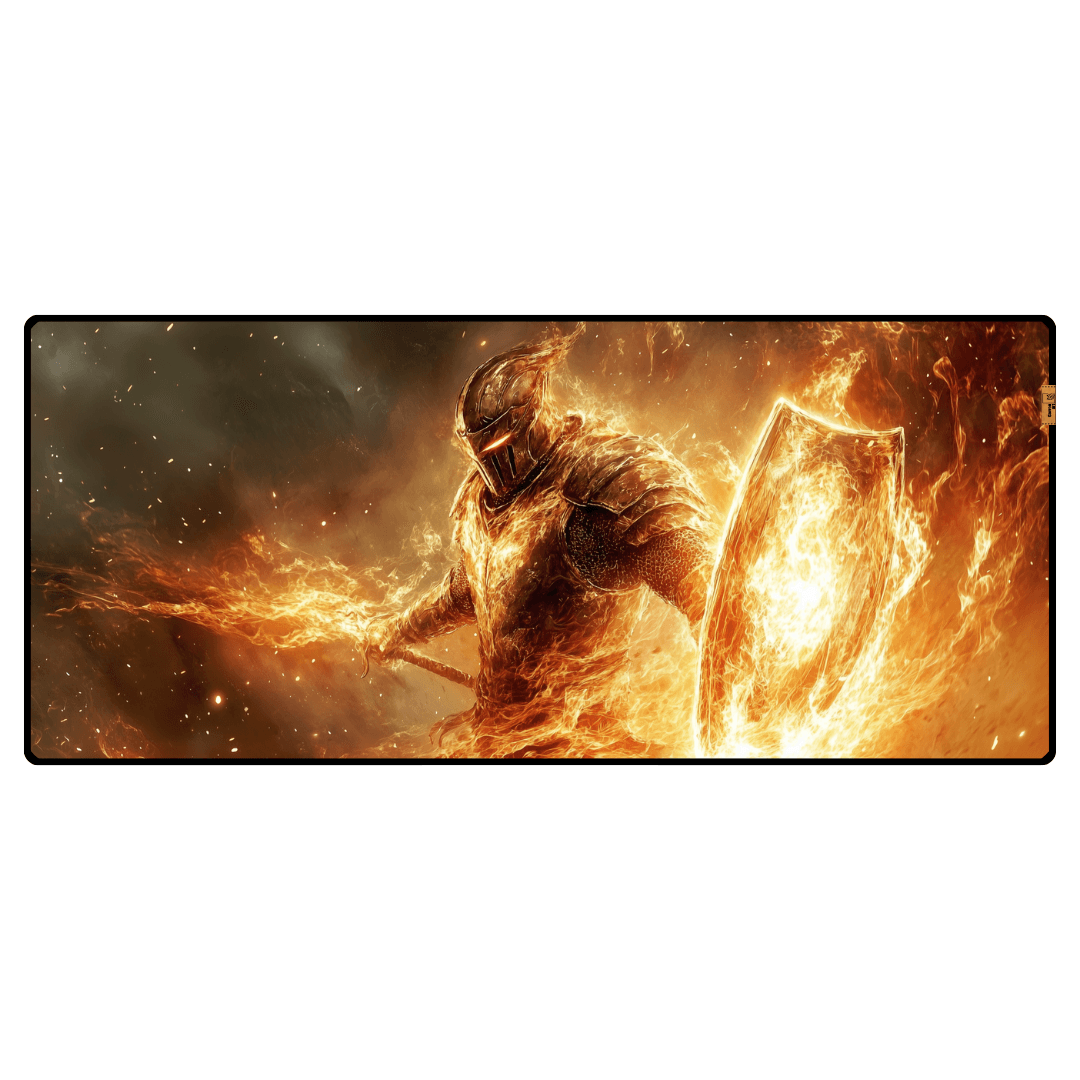 Fire Knight - Mouse Pad & Desk Mat