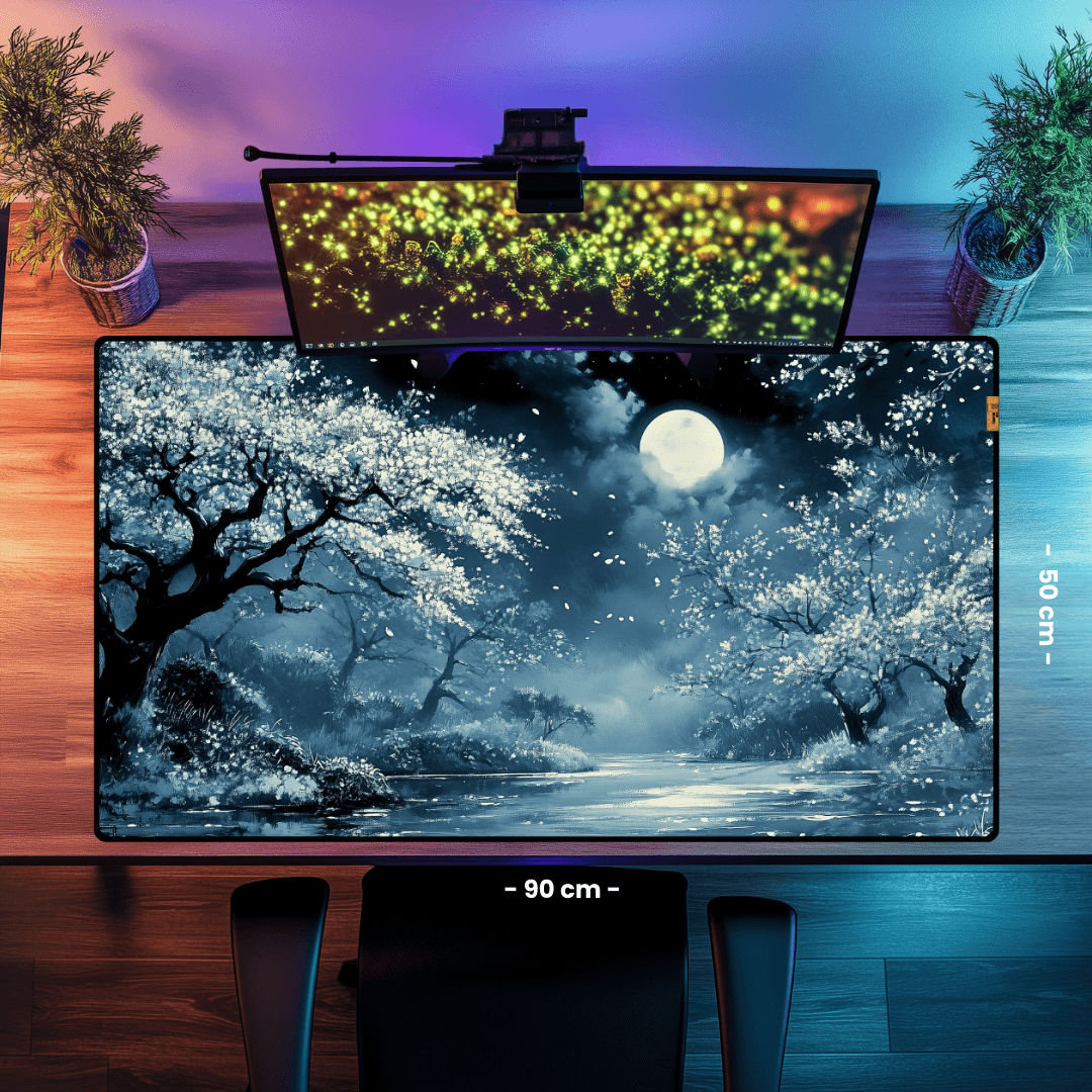 Sakura Grove at Sunset - Mouse Pad & Desk Mat