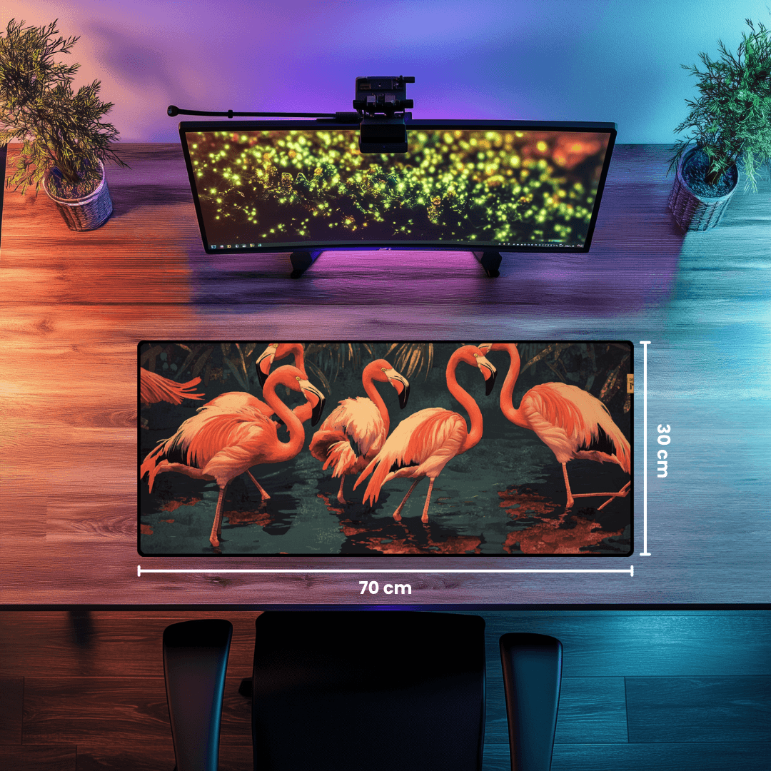 Flamingos - Mouse Pad & Desk Mat