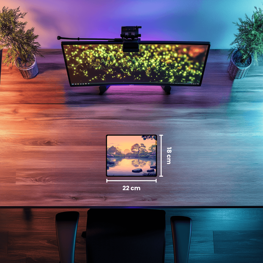 Japanese Garden at Sunset - Mouse Pad & Desk Mat