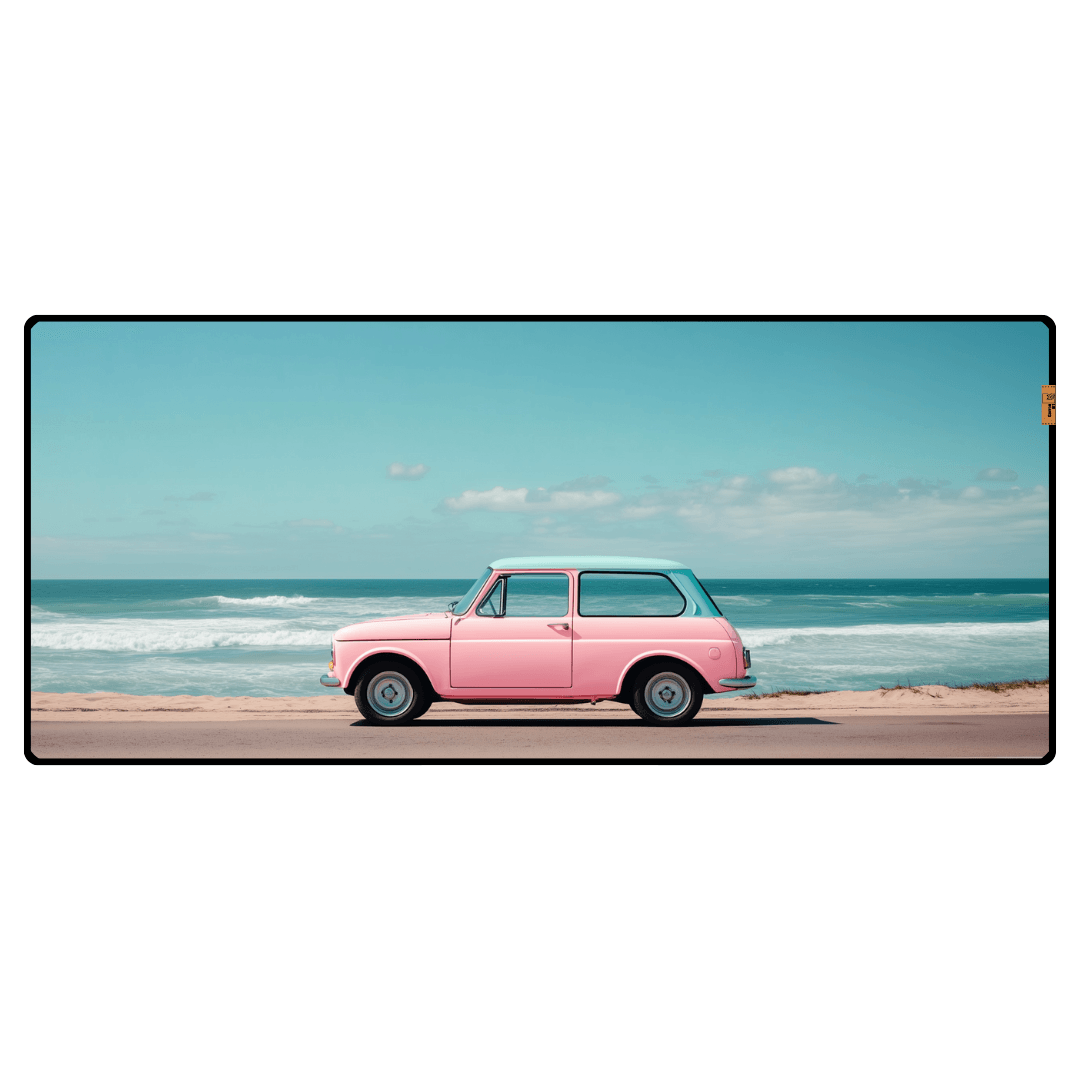 Pink Car - Mouse Pad & Masa Matı