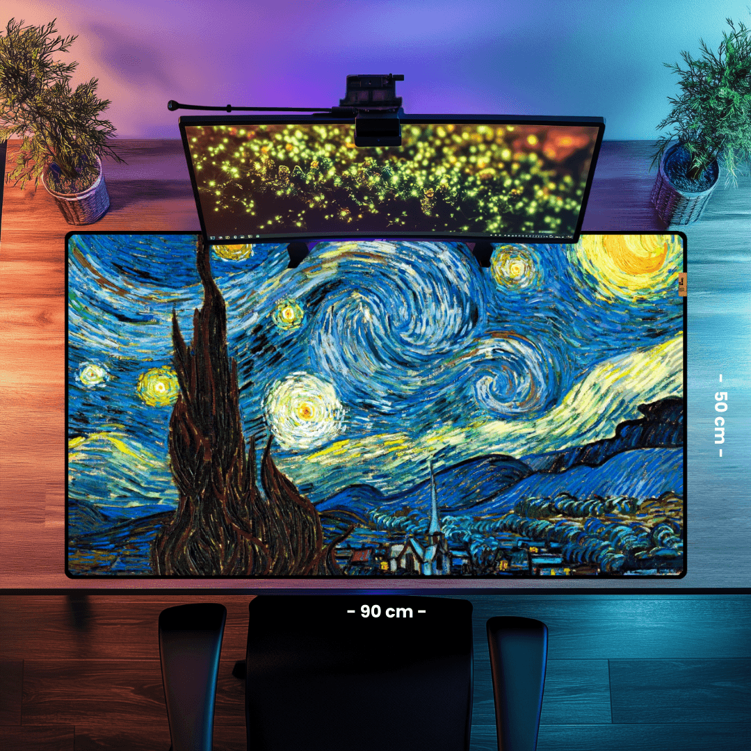 Yıldızlı Gece (The Starry Night) - Vincent van Gogh - Mouse Pad & Masa Matı