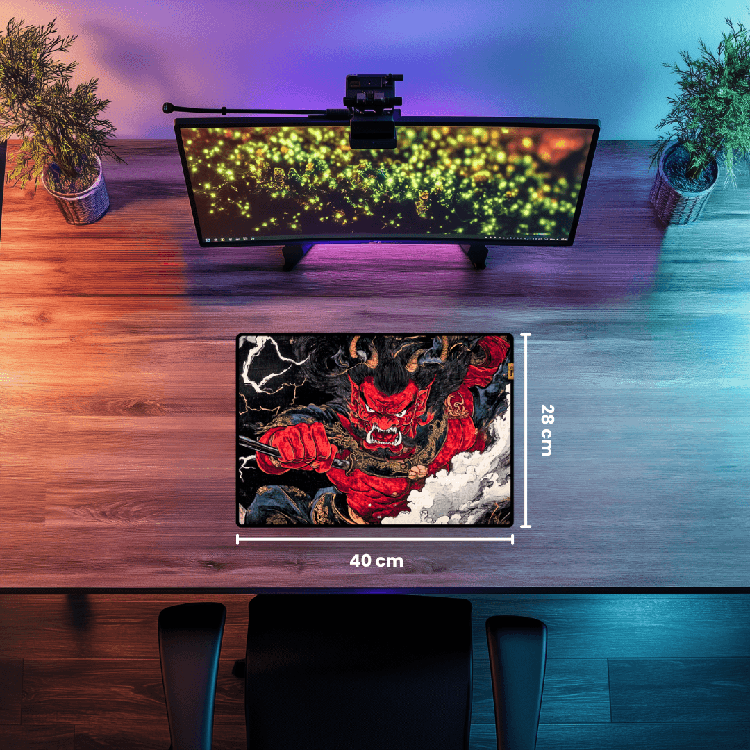 Japanese Oni - Mouse Pad & Desk Mat