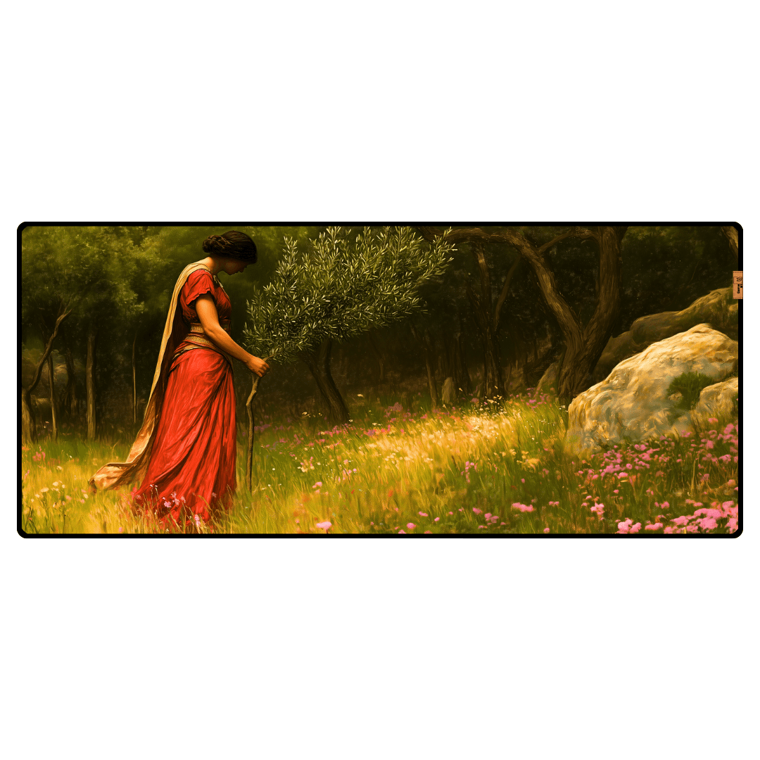 Athena Zeytin Ağacını Dikerken - Mouse Pad & Masa Matı