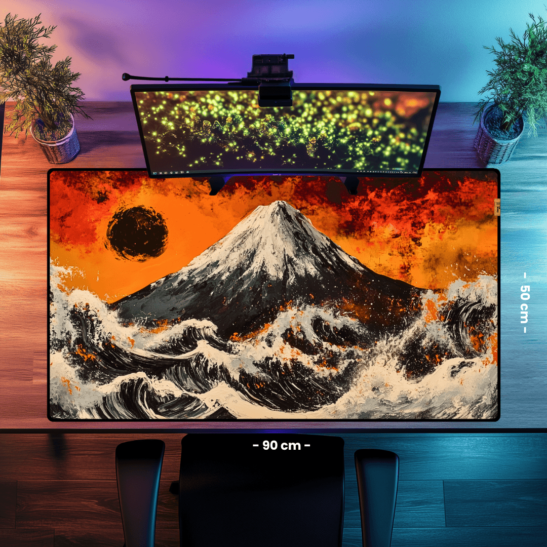 Mountains and Waves - Mouse Pad & Desk Mat