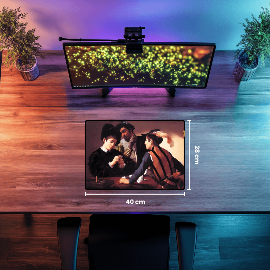 Hilekarlar (The Cardsharps) - Caravaggio - Mouse Pad & Masa Matı