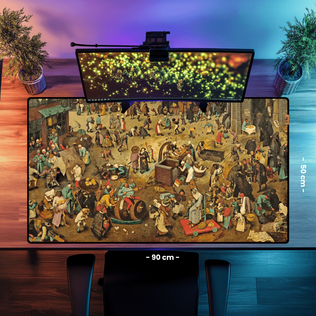 Karnaval ve Perhiz Arasındaki Savaş (The Fight Between Carnival and Lent) - Pieter Bruegel the Elder - Mouse Pad & Masa Matı