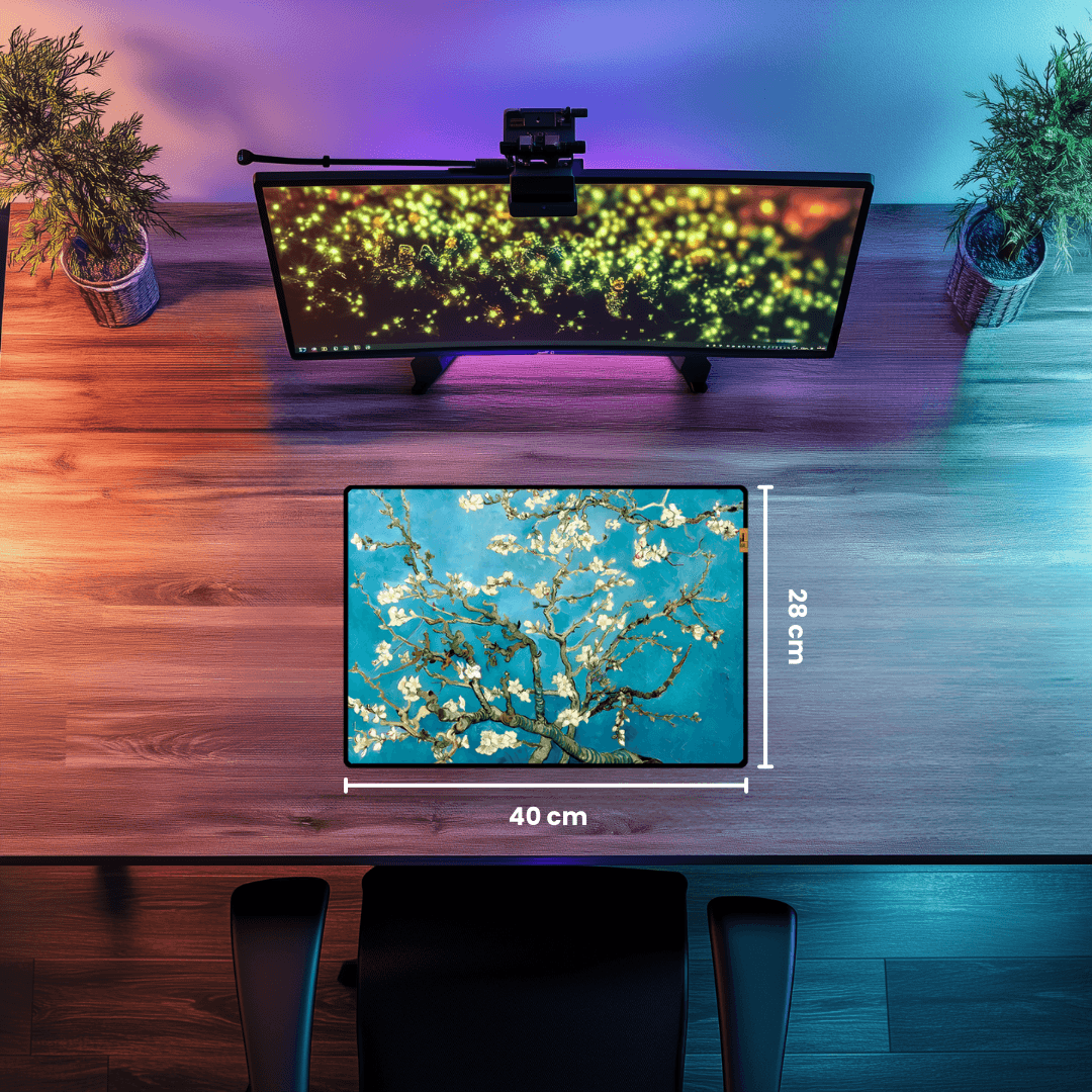 Çiçek Açan Badem Ağacı (Almond Blossoms) - Vincent van Gogh - Mouse Pad & Masa Matı