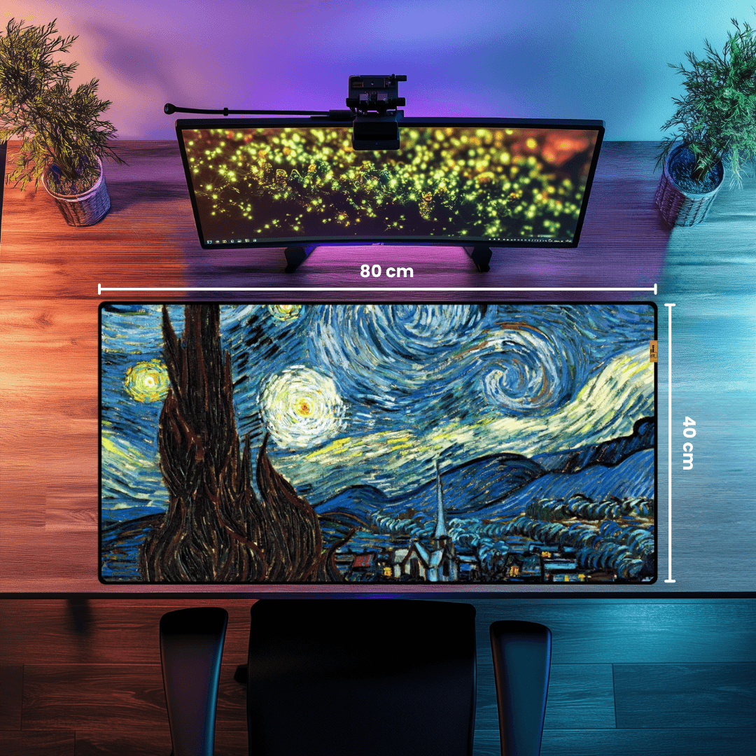 Yıldızlı Gece (The Starry Night) - Vincent van Gogh - Mouse Pad & Masa Matı