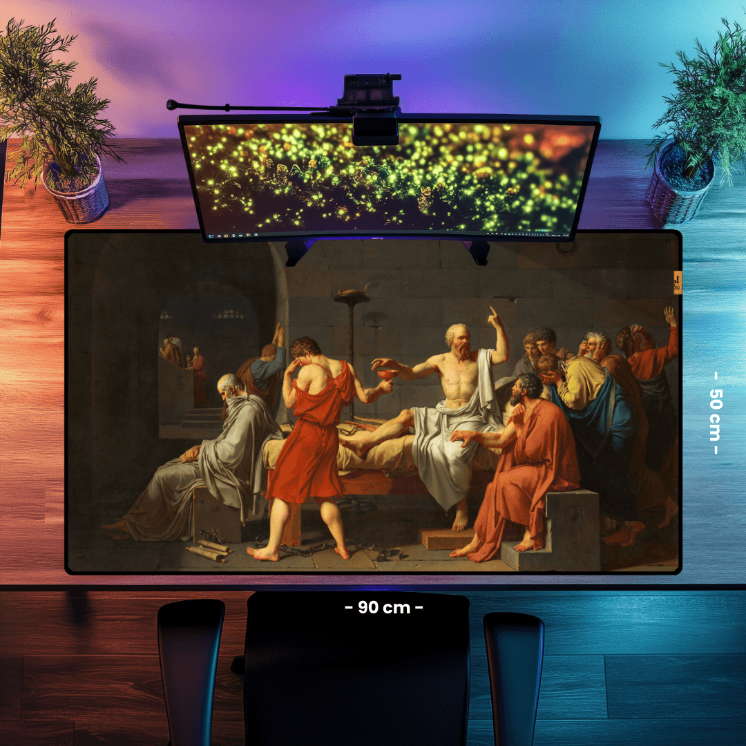 Sokrates'in Ölümü (The Death of Socrates) - Jacques-Louis David - Mouse Pad & Masa Matı