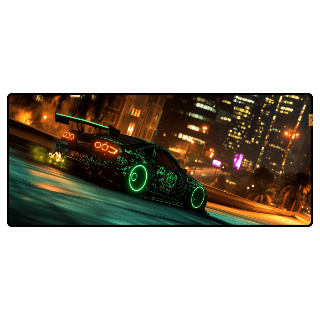 Neon Car - Mouse Pad & Masa Matı