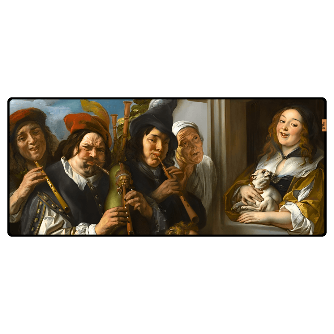 Ambulant Müzisyenleri ya da Serenat (Ambulant Musicians or the Serenade) - Jacob Jordaens - Mouse Pad & Masa Matı