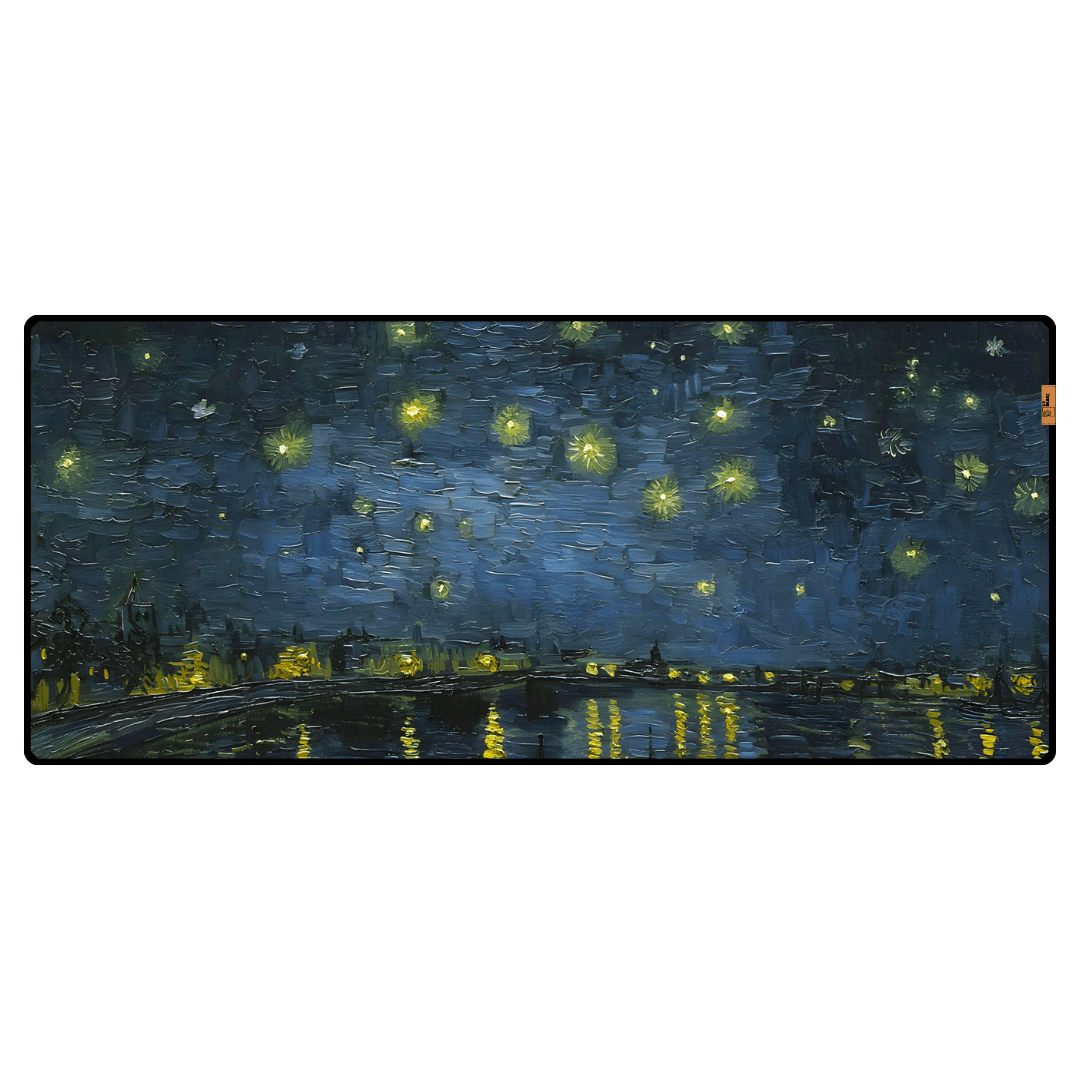 Rhone Üzerinde Yıldızlı Gece (Starry Night on the Rhone) - Vincent van Gogh - Mouse Pad & Masa Matı