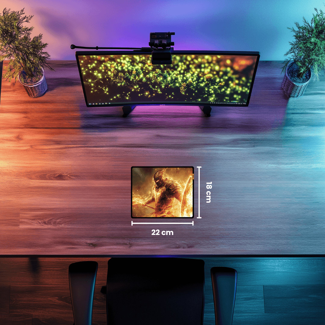 Fire Knight - Mouse Pad & Desk Mat