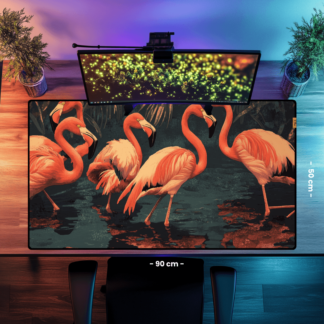 Flamingos - Mouse Pad & Desk Mat