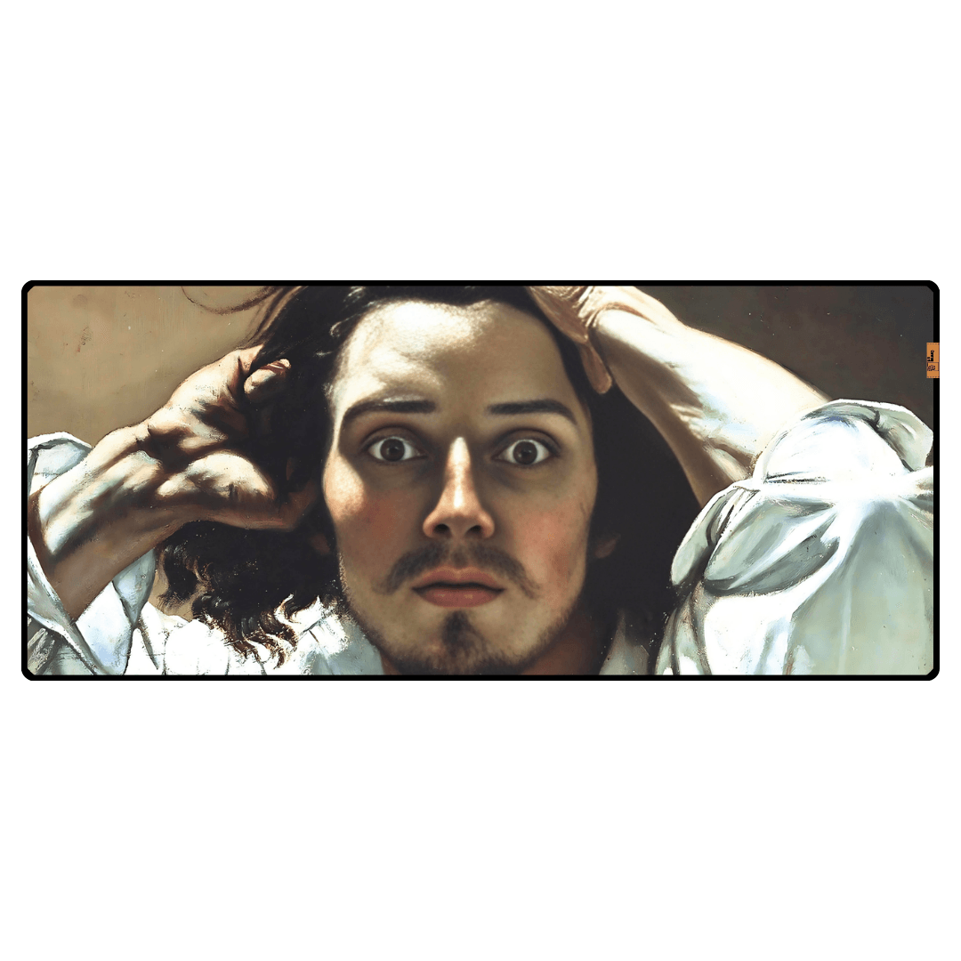 Umutsuz Adam (The Desperate Man) - Gustave Courbet - Mouse Pad & M48) Umutsuz Adam (The Desperate Man) - Gustave Courbet - Mouse Pad & Masa Matı