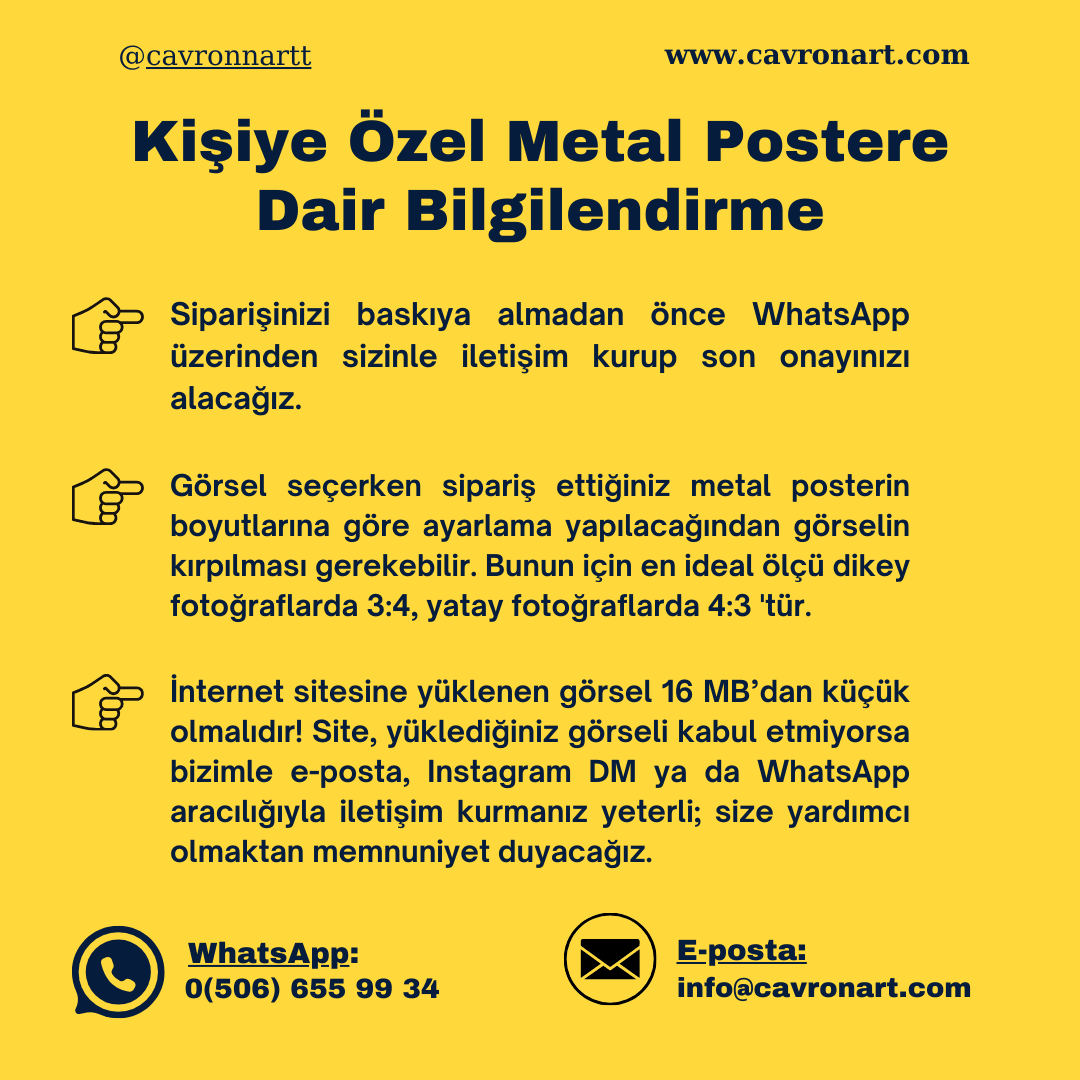 Kişiye Özel Metal Poster