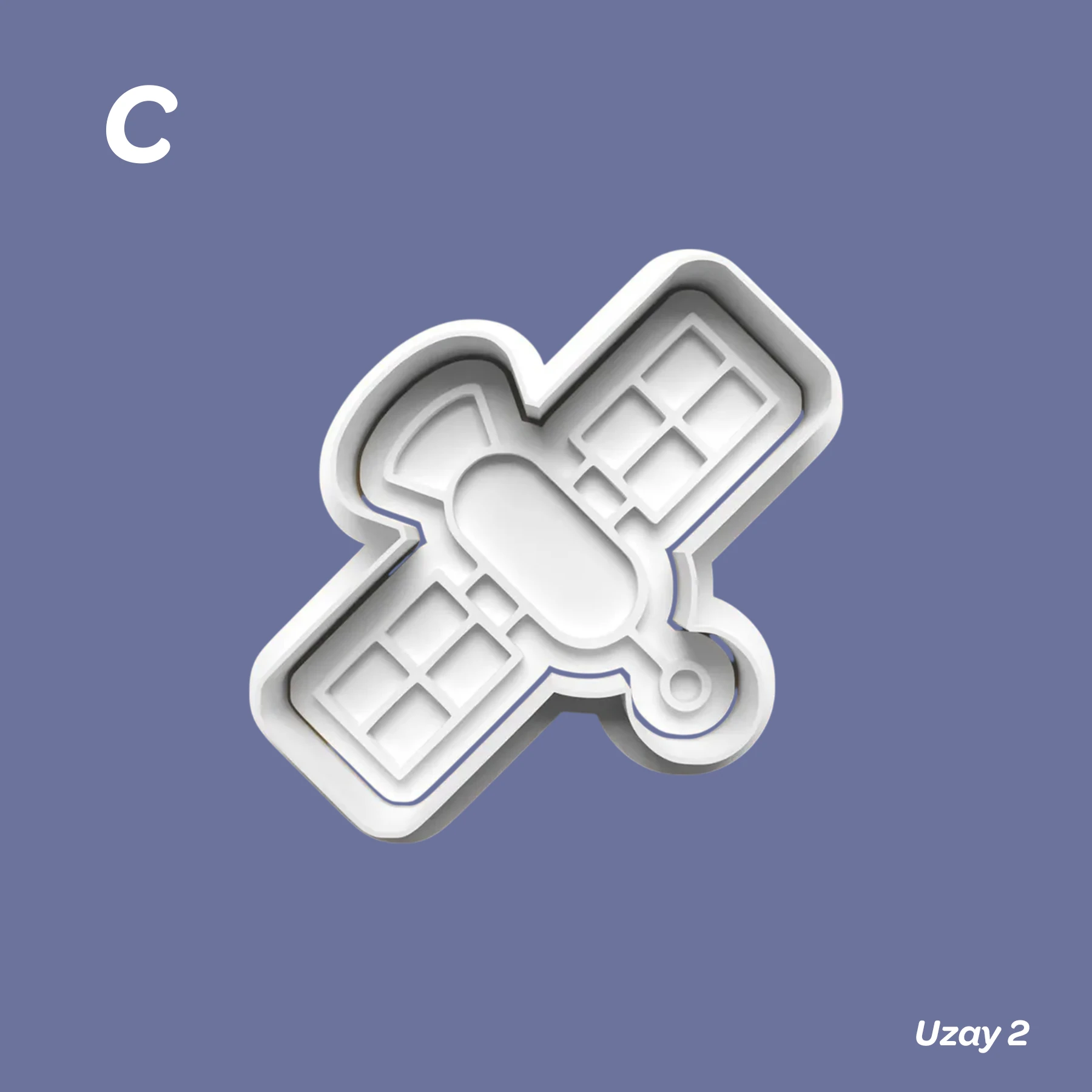 Uzay 2 Serisi - Kurabiye Kalıbı Damga ve Kesici Set