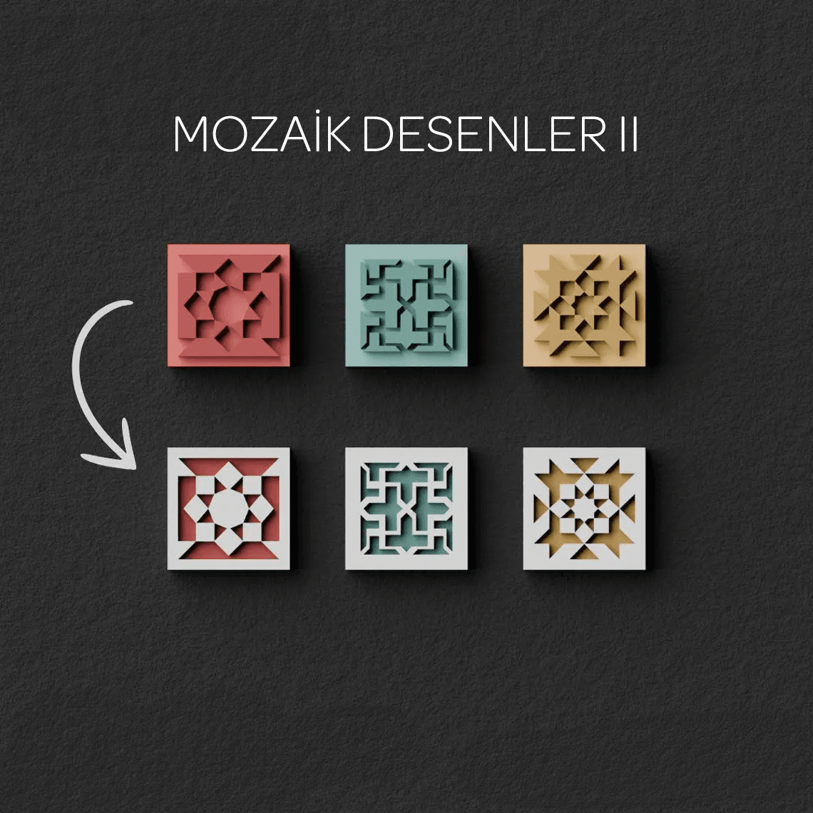 Mozaik Desenler II - Mühür ve Kesici Set