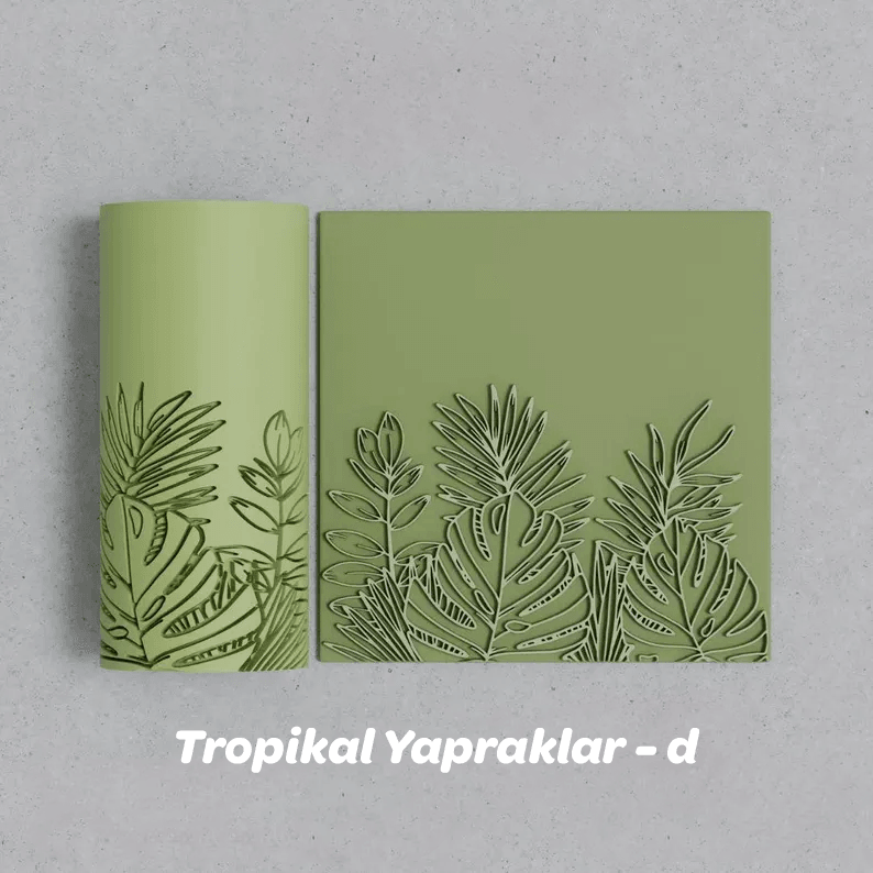 Tropikal Yapraklar Doku Ruloları