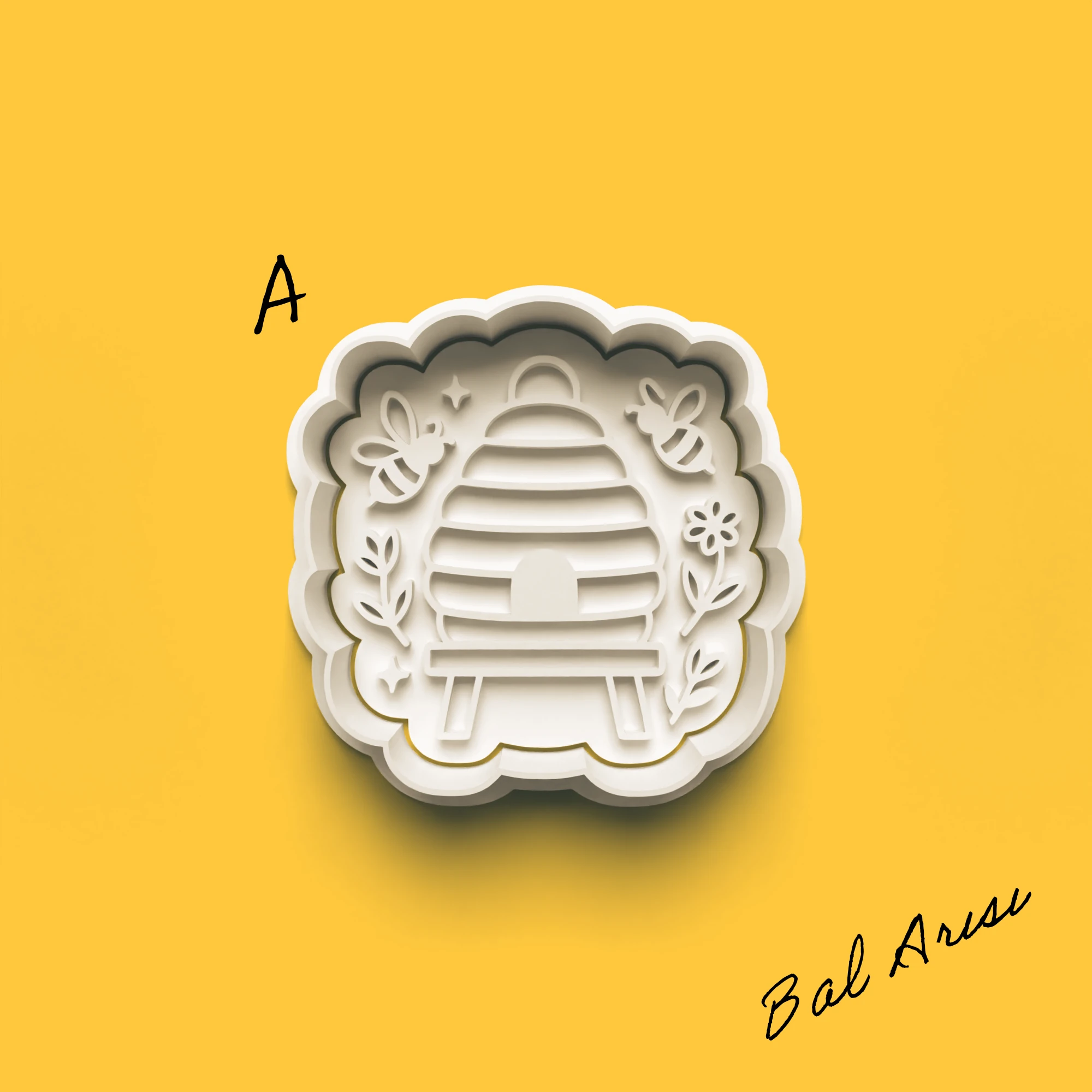 Bal Arısı Serisi Kurabiye Kalıbı Damga ve Kesici Seti