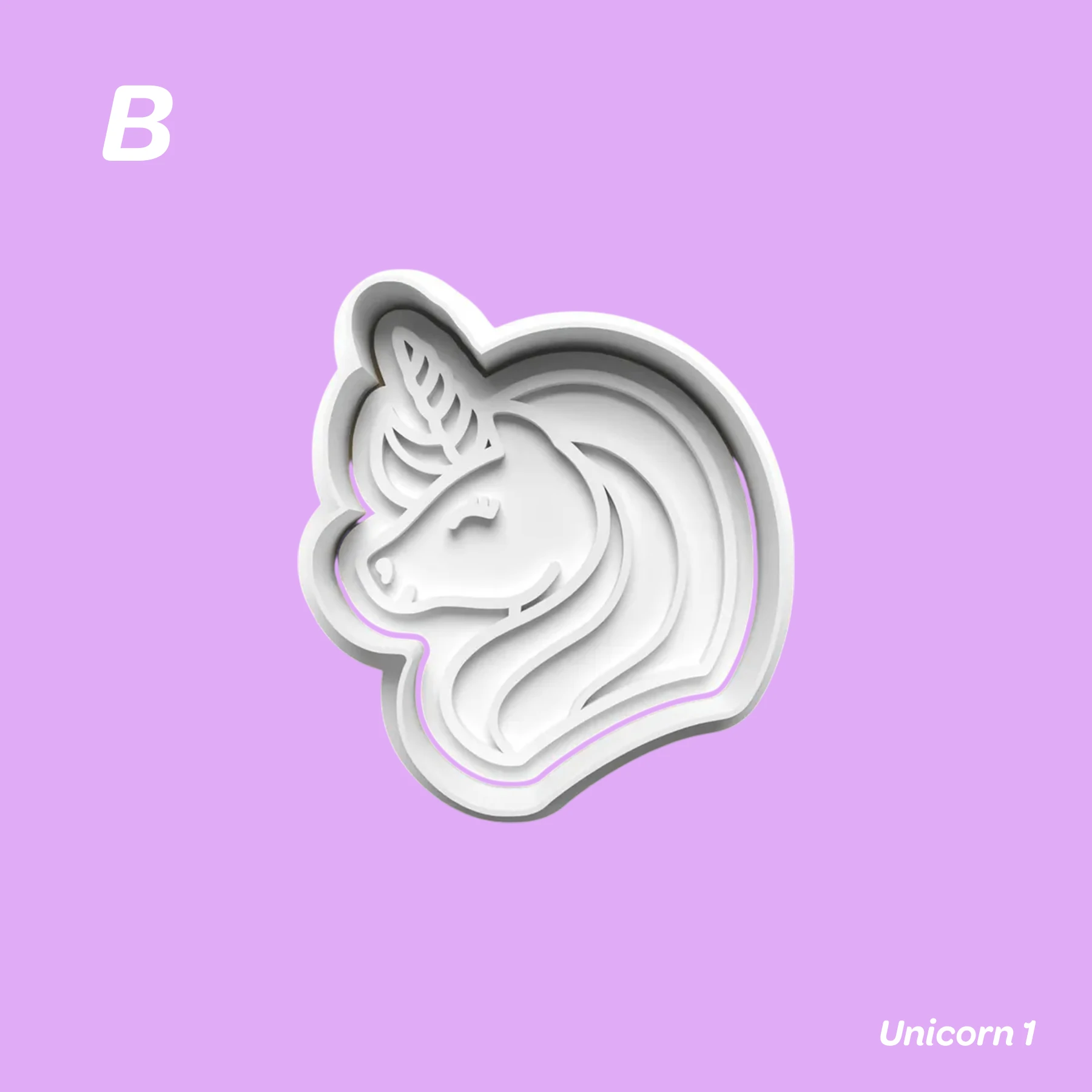 Unicorn 1 - Kurabiye Kalıbı Damga ve Kesici Set