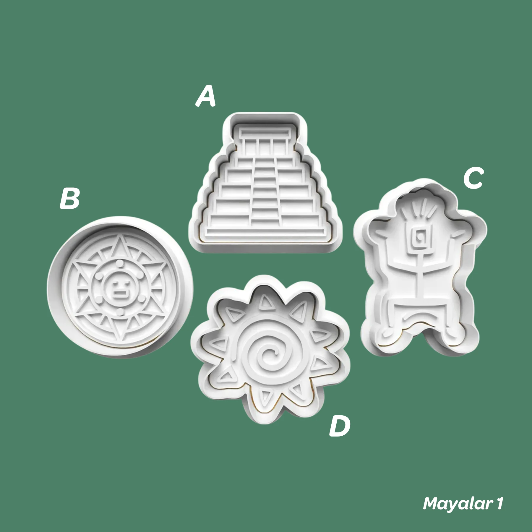 Mayalar 1 - Kurabiye Kalıbı Damga ve Kesici Set