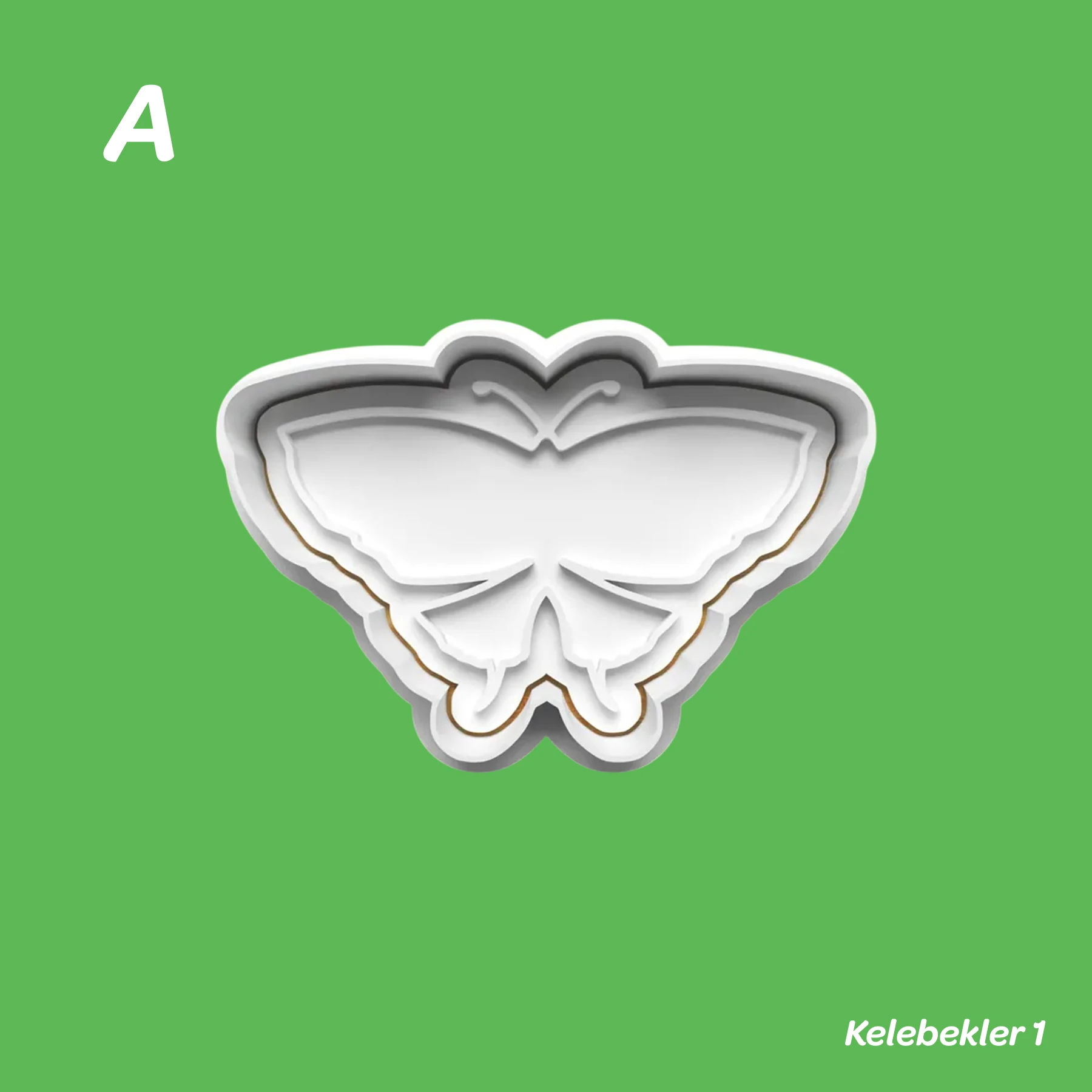 Kelebekler 1 - Kurabiye Kalıbı Damga ve Kesici Set