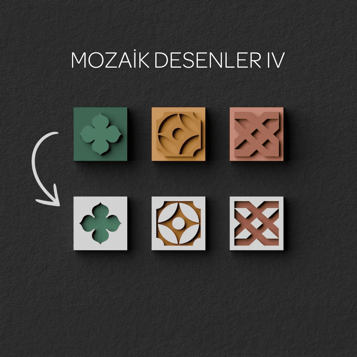 Mozaik Desenler IV - Mühür ve Kesici Set