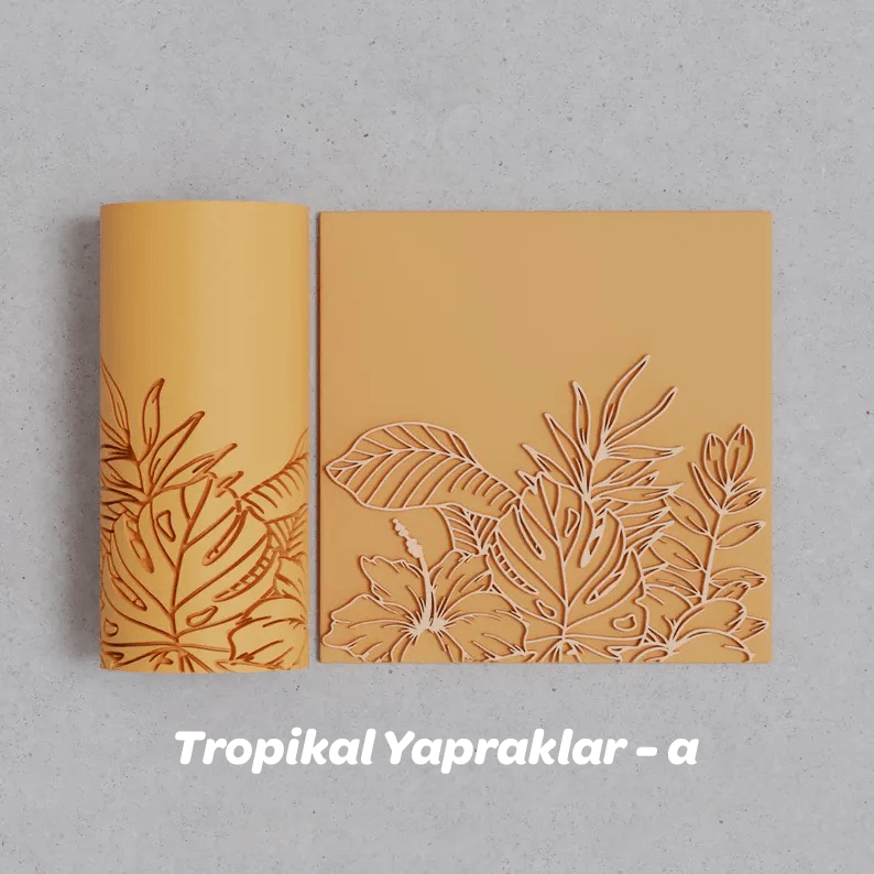 Tropikal Yapraklar Doku Ruloları