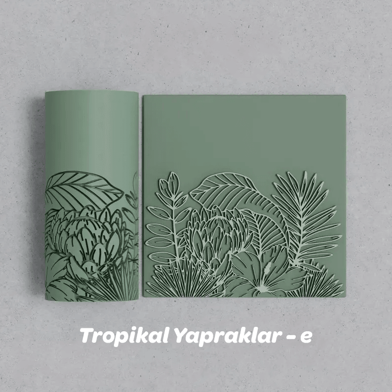 Tropikal Yapraklar Doku Ruloları