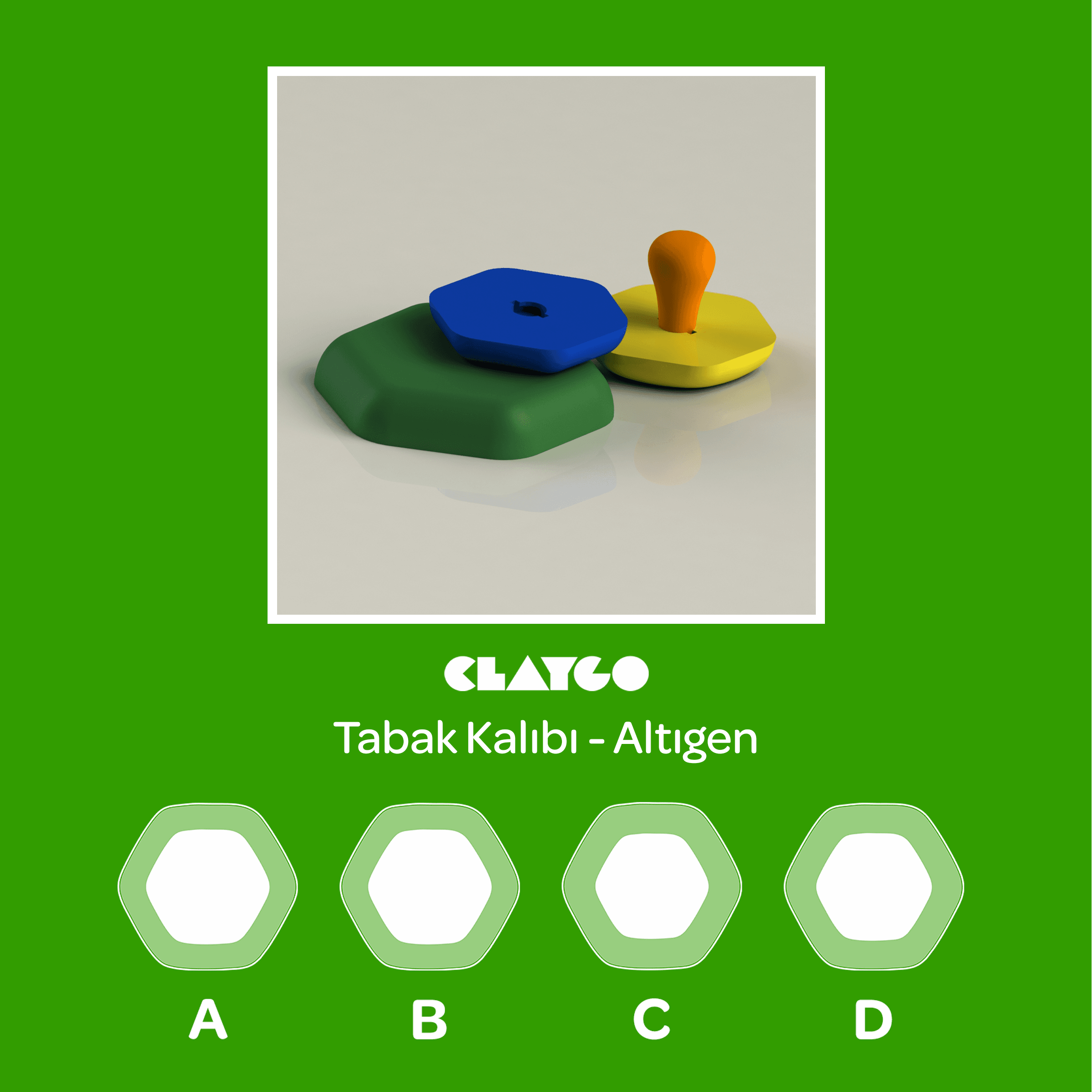 Tabak Kalıbı - Altıgen