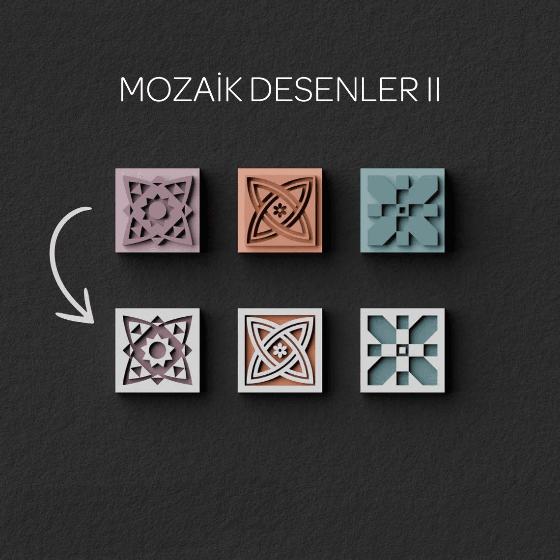 Mozaik Desenler II - Mühür ve Kesici Set