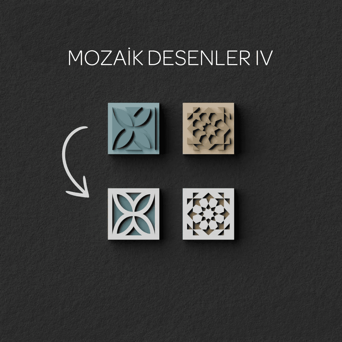 Mozaik Desenler IV - Mühür ve Kesici Set